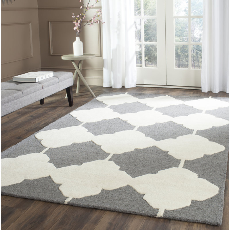 Ruckman Geometric Wool Hand Woven Area Rug, Rectangle 122 x 183 cm