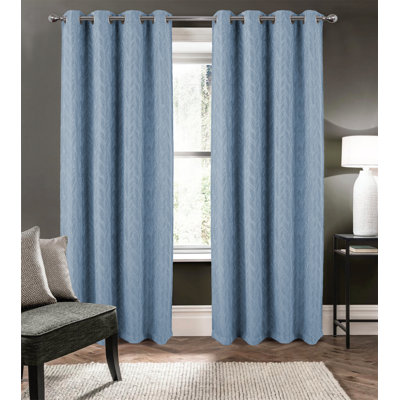 Reba Subtle Leaves Woven Texture Window Curtain