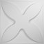 Panneau mural 3D 19,625 "x 19,625" en blanc (paquet de 10)