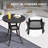 Thaliana Round Metal Outdoor Dining Table , 27.6'' in. W 27.6'' in. D-1959860148