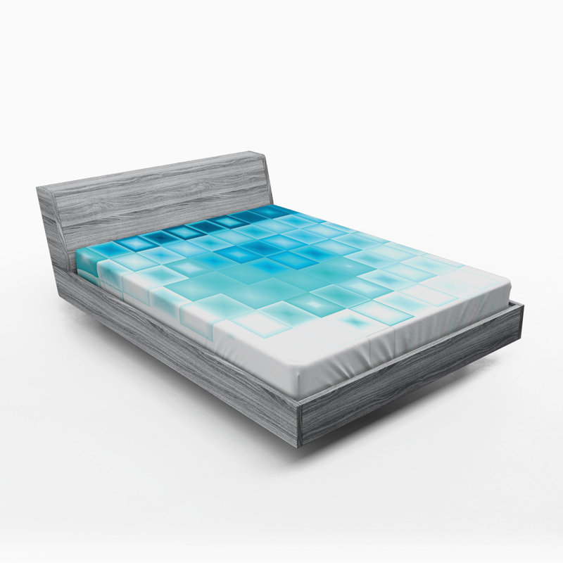 Microfiber Geometric Fitted Sheet, Full Fitted Sheet