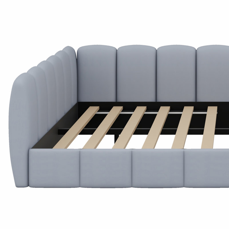 Lit tapissier Minimalist, Gray