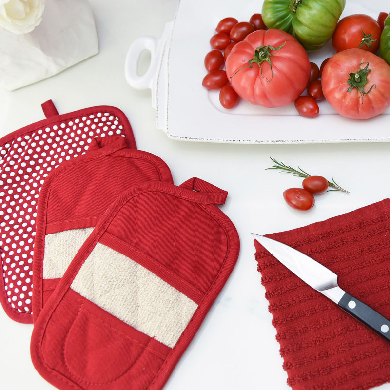 RITZ Cotton Potholder Set, Paprika