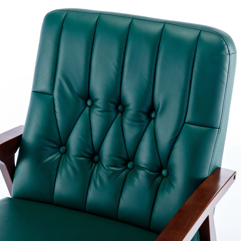 Fauteuil Mischell, Similicuir vert