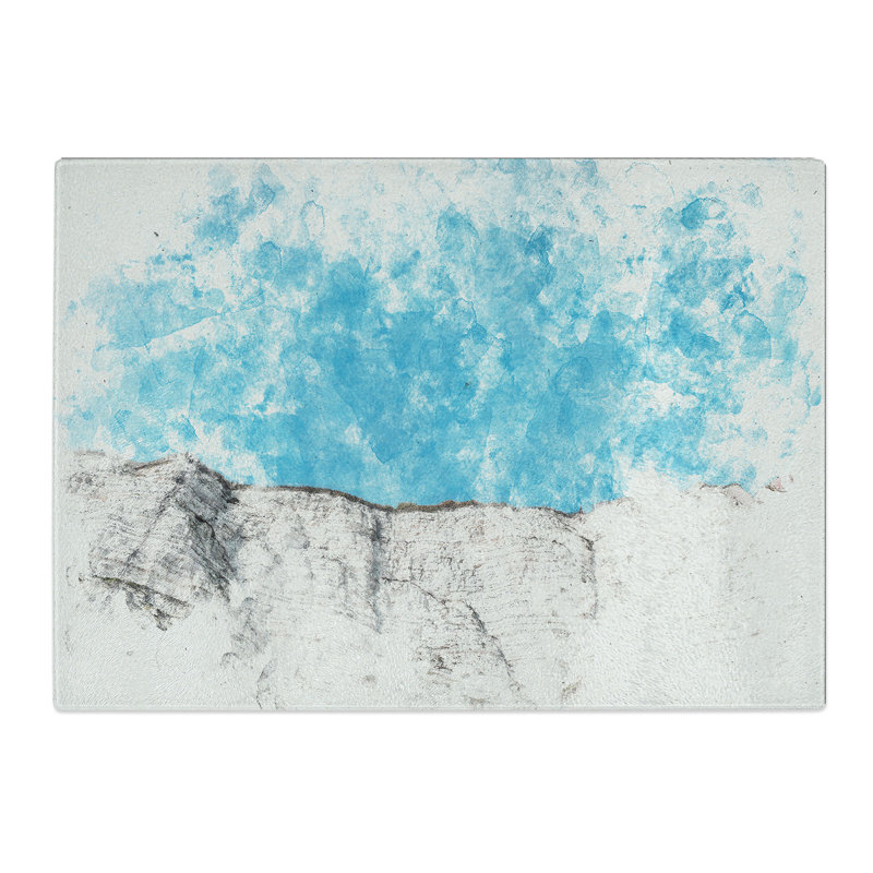 Tempered Glass Looking Up at the White Cliffs of Dover Chopping Board, 28.5 cm x 39 cm