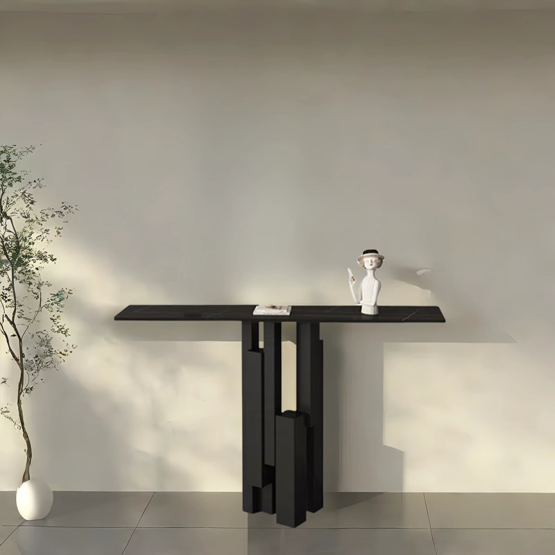 Console Luxury S, Noir, noir, noir, noir, H 33,5 po x l 47,2 po x P 11,8 po, Noir, noir, noir, noir