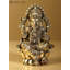 Statue de 6 pouces en laiton de Ganapati Superfine assis sur un lotus - Idole indienne en laiton fabriquée à la main, décoration spirituelle