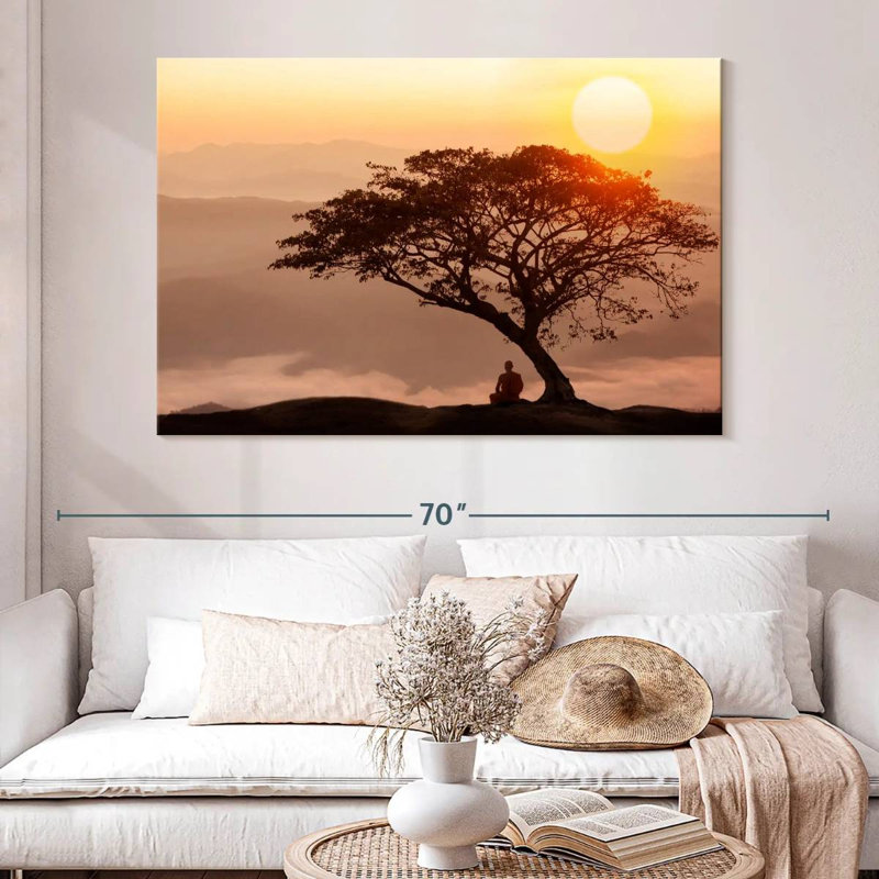Adella Monk Under A Tree, 34" H x 51" W