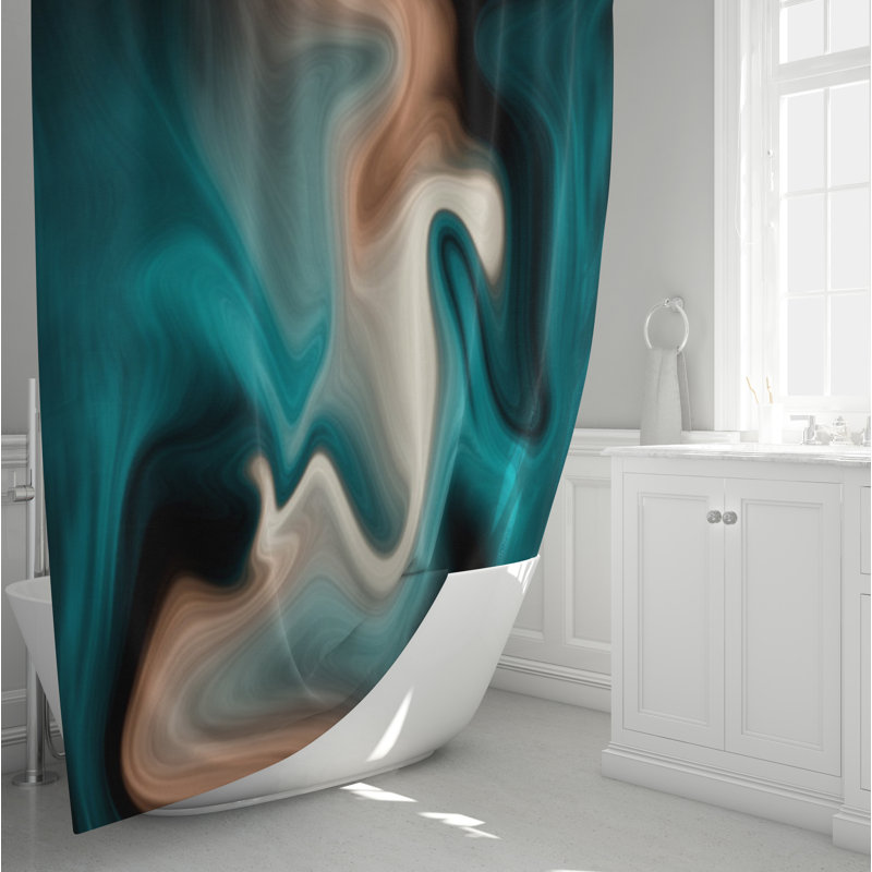 Abstract Shower Curtain, 72" H x 70" W