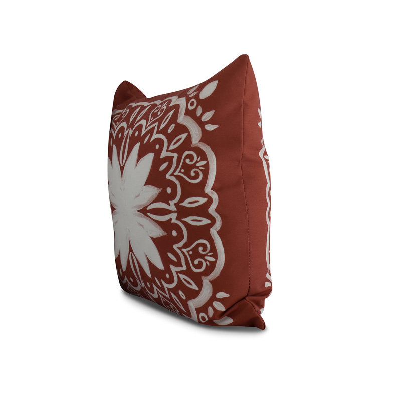 Cuban Flare Reversible Throw Pillow, Red/Orange, 20" x 20"