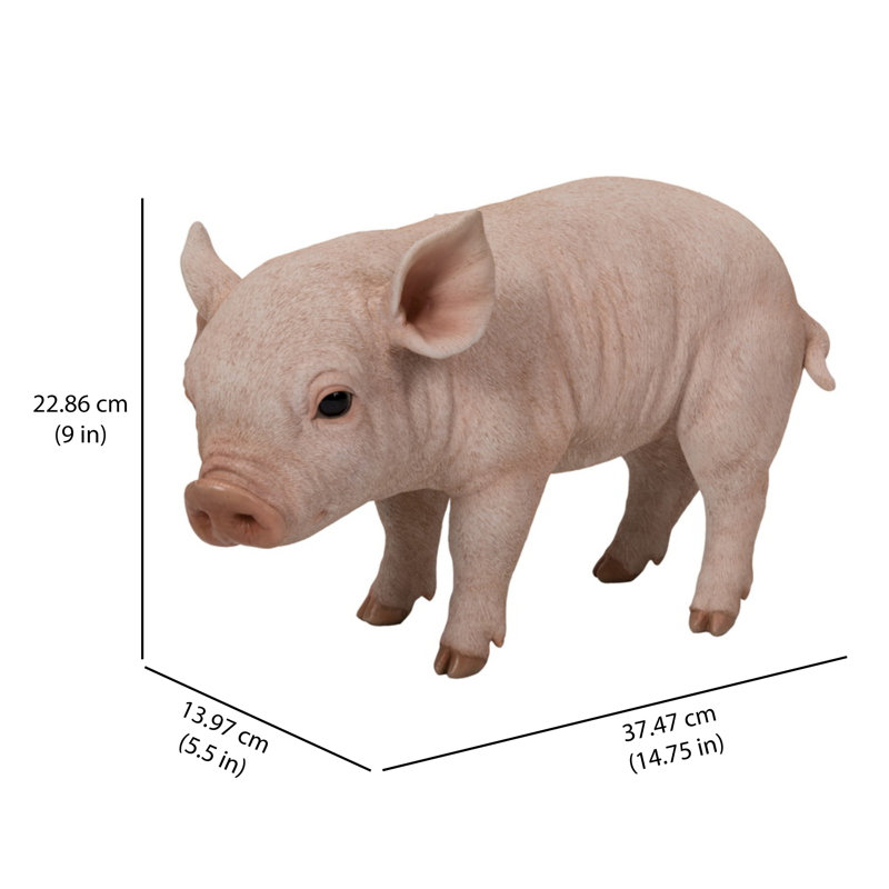 Statue bébé cochon debout, Pink