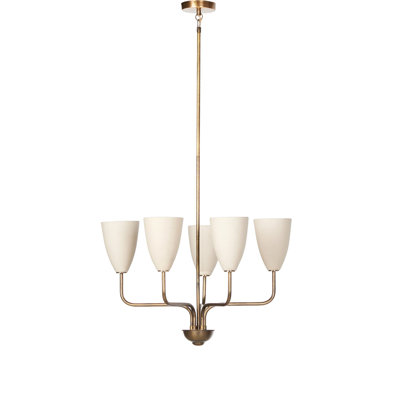 Lodovico Solid Brass 5-Light Chandelier