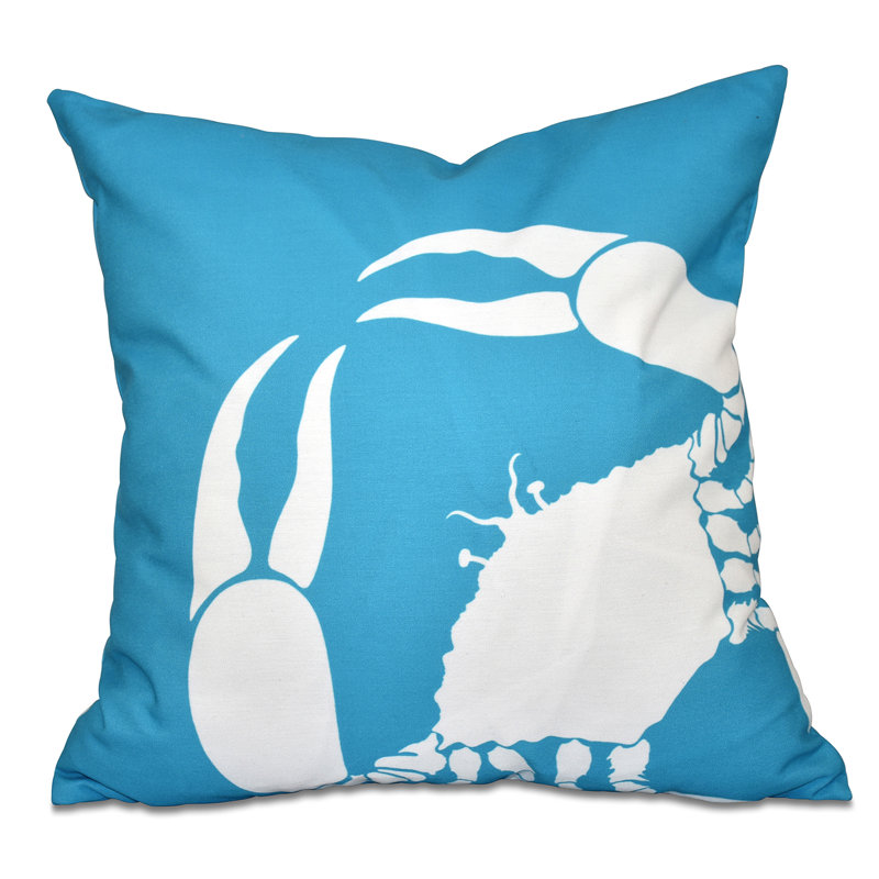 Beach Vacation Outdoor Reversible Throw Pillow, 20"x20", Turquoise