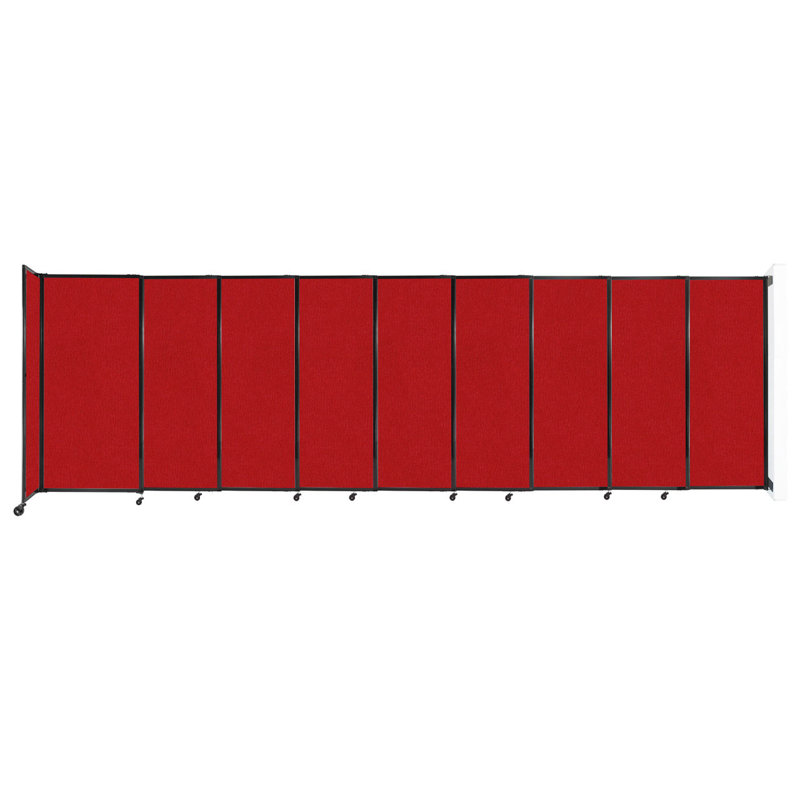 Cloison coulissante 5 pi, H 72 po x l 237 po x P 1 po, Rouge