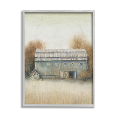 " Autumn Barn Doors Vintage Farm Landscape " by Timothy O' Toole Graphic Art Print