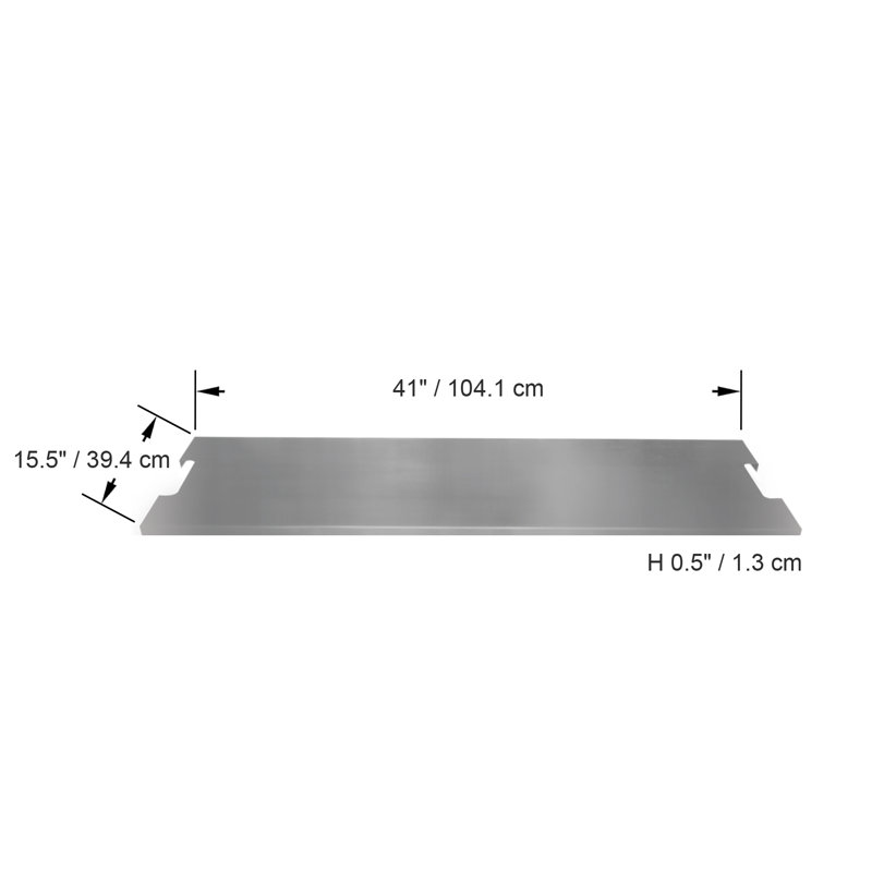 Pare-brise rectangulaire pour table de feu Andes