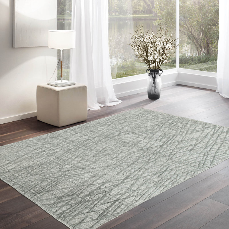 Reshaun One-of-a-Kind 4' X 6' Wool Area Rug in Gray