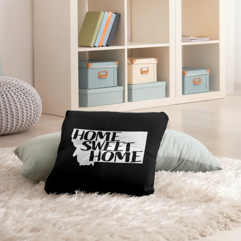 Coussin de sol touffeté home, 26 po x 26 po, Noir, Montana