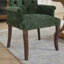 Chaise de salle à manger rembourrée en tissu de chenille, pieds courbés en bois massif, élégante chaise de salle à manger avec accoudoirs pour salle à manger club, paquet simple, SW1895OL-2106245217
