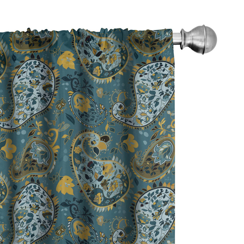 Panneau coulissant semi-diaphane avec passe-tringle Paisley, 28 po x 84 po