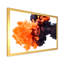 Orange et noir dansant des nuages d'encre - Photographie sur toile-67232652-67232640