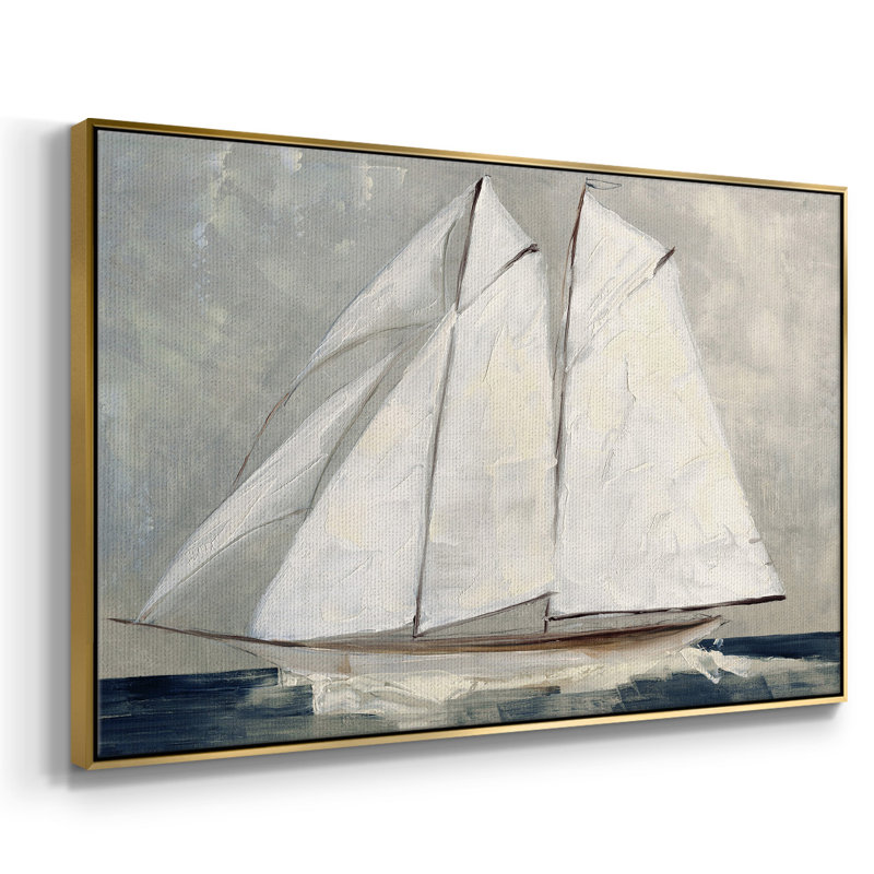 " Setting Sail ", 27" H x 41" W x 2" D, Gold
