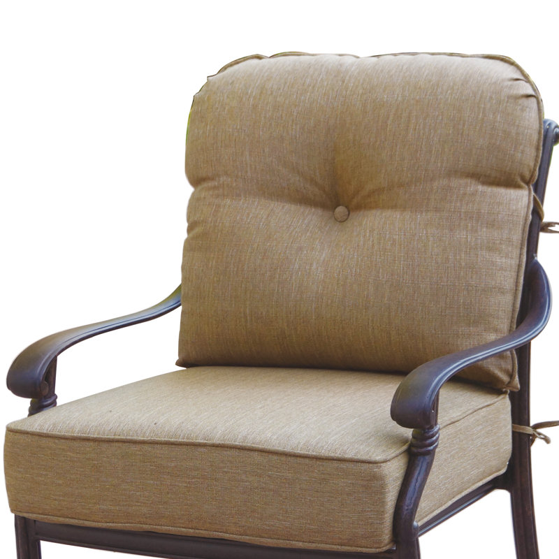 Chaise de patio avec coussin Nanafalia, Sésame