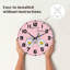 Horloge murale à bicyclette Horloge murale à pile sur fond à quartz de qualité silencieuse 10 pouces Horloge ronde facile à lire pour le bureau à domicile