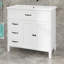 Meuble-lavabo 36 po avec lavabo en céramique, armoire de rangement avec 2 portes et 2 tiroirs, pieds rétro-603299028