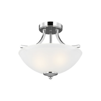 Geary Small Two Light Semi-Flush Convertible Pendant from Generation Lighting 