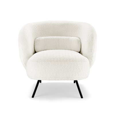 Jura Foam Upholstered Solid and Manufactured Wood Frame Lounge Chair with Gold Metal Legs 
