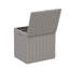 Boîte de rangement extérieure en résine imperméable et verrouillable 30 gallons en gris