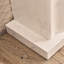 Foyer électrique en bois massif beige
