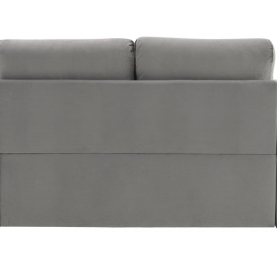 Causeuse et canapé en velours gris Wenona