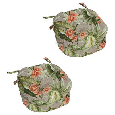 Coussins de chaise d'extérieur touffetés de 16 pouces (ensemble de 4)