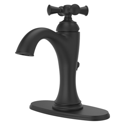 Tisbury Single Control 4 in Centerset Bathroom Faucet in Spot Defense Matte Black