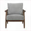 Chaise d'appoint rembourrée en ardoise moderne pour adultes, structure en bois de noyer brun massif, pour le salon et la chambre à coucher-1265059706