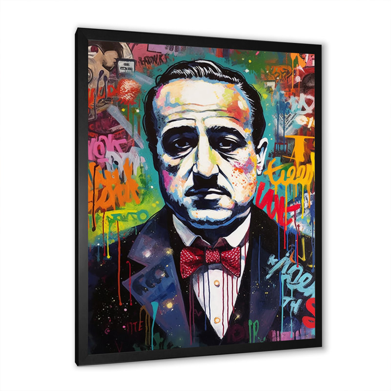 Iconic Pop Art II - reproduction sur toile, H 20 po x l 12 po x P 1 po, Cadre photo noir
