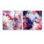 Jarrow - Ensemble de 2 peintures murales abstraites en acrylique sur verre marbré-103932392