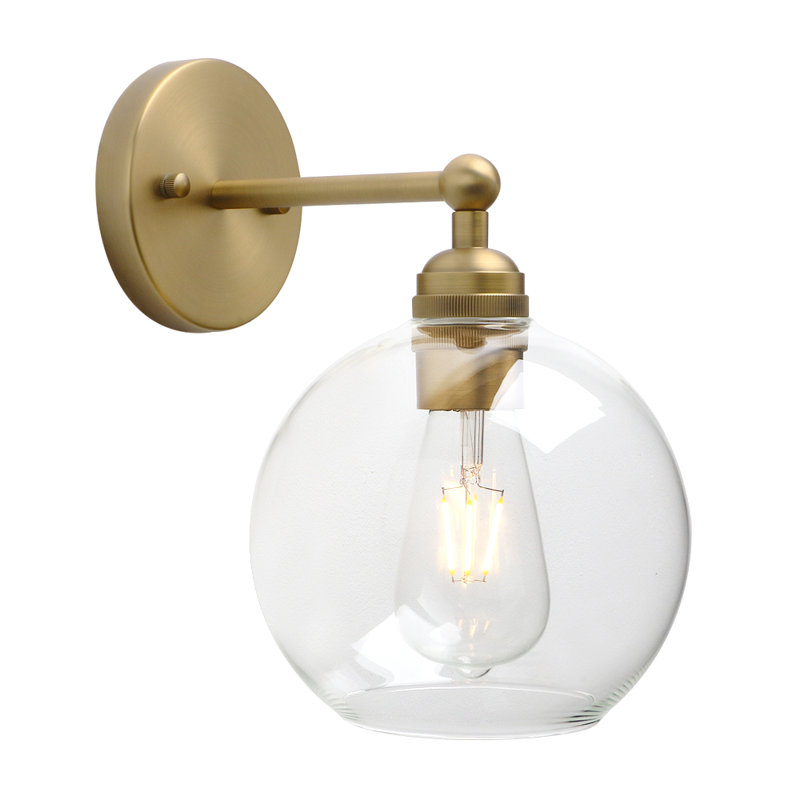 Janeria Iron LED Armed Sconce, Brushed Brass
