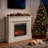 44" Electric Fireplace With Mantel For Living Room Or Bedroom,23" Fireplace Insert Heater, Realistic Log And Flame Effect, Remote Control, Timer