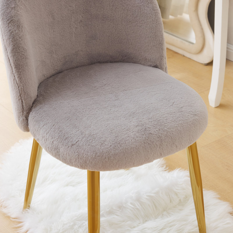 21.26'' W Make-Up Chair, Gray