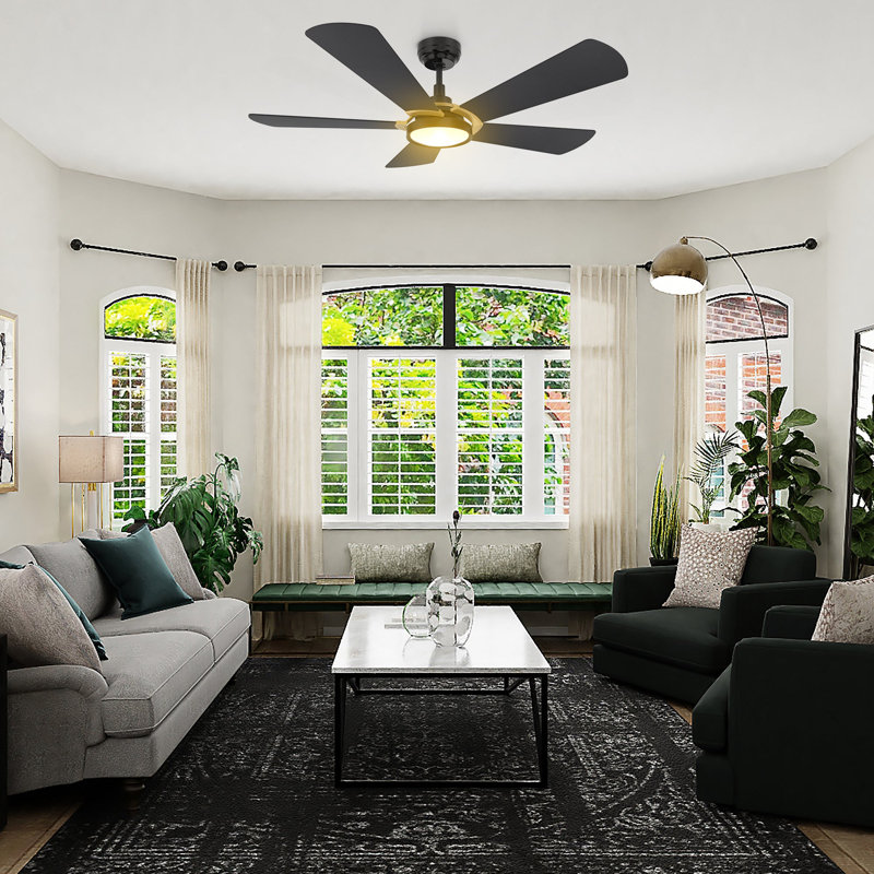 Winston Smart Ceiling Fan with Remote, Light Kit Included, Works with Google Assistant, Amazon Alexa, and Siri Shortcuts.
