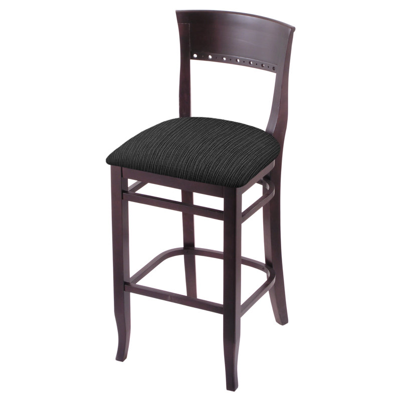 Tabouret 30 ", Cerisier foncé, Charbon graphique, Tabouret de comptoir (siège d'une hauteur de 25 p