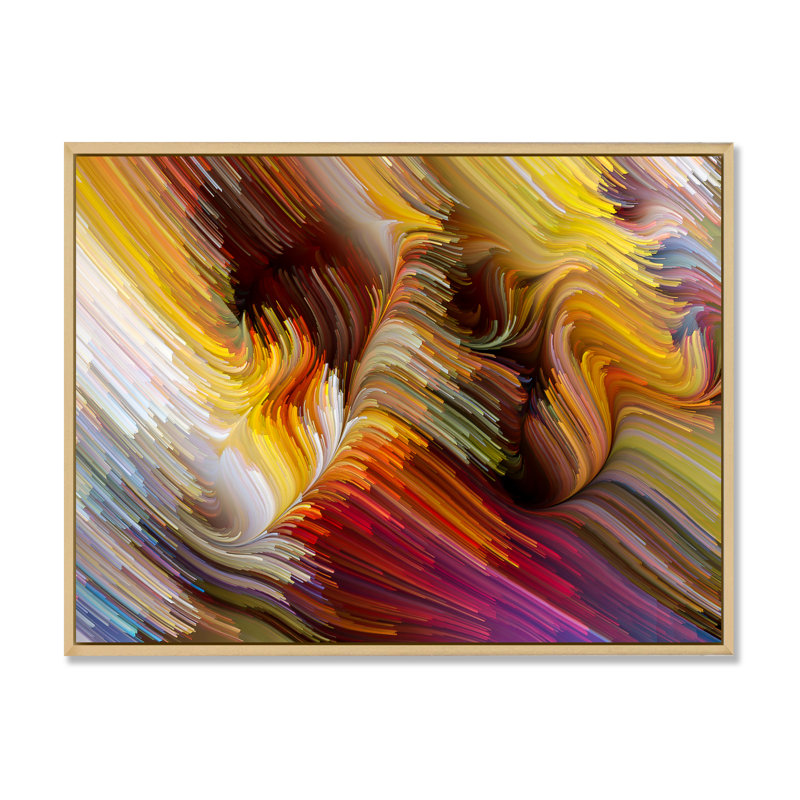 Réalité liquide III, reproduction sur toile flottante, H 16 po x l 32 po x P 1 po, Cadre naturel