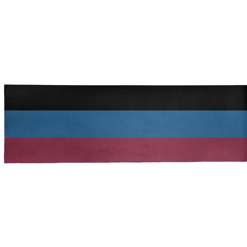 Tapis bleu à rayures de hockey national, Tapis de couloir 2 pi 6 po x 8 pi