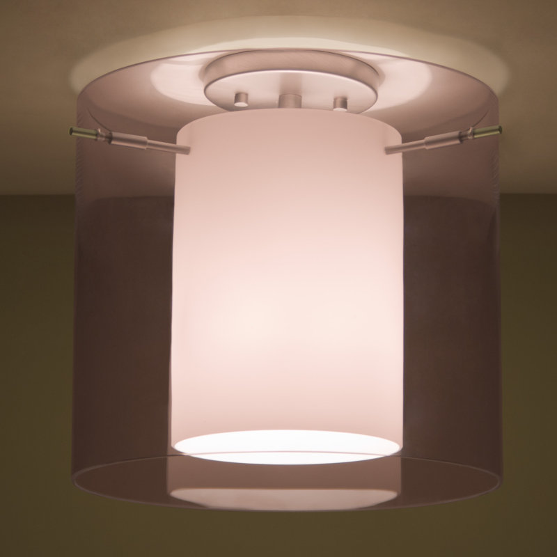 Plafonnier semi-encastré d’extérieur Morena, H 10,63 po x l 11,75 po x P 11,75 po, Améthyste