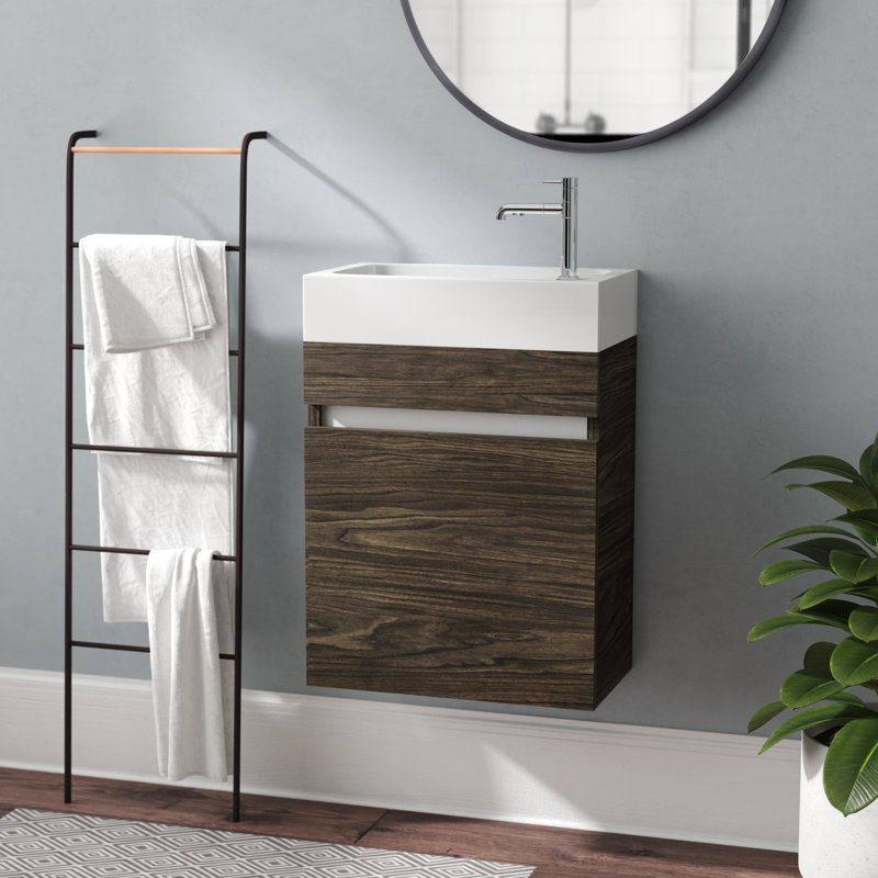Ensemble de meuble-lavabo mural simple 18 po, Tête-à-tête