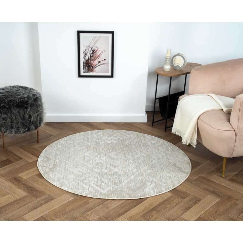 Sophia Cream Rug, Round 120cm
