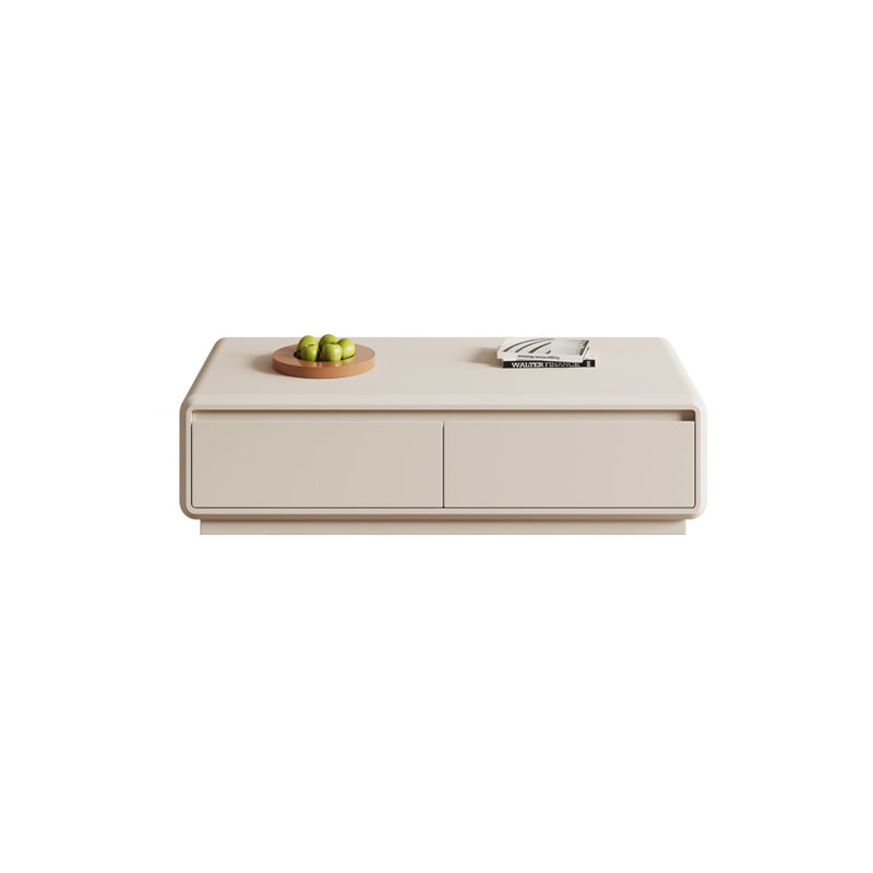 Modern Coffee Table with Closed Base, 13.78" H x 51.18" L x 27.56" W